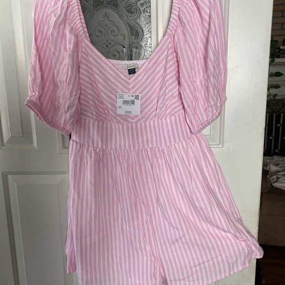 American Eagle Outfitters Pink and White Striped Romper - Picture 5 of 5